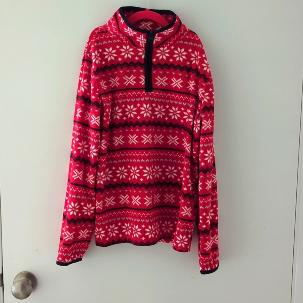 Half zip fleece pull over